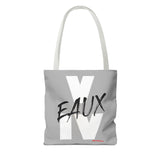 V EAUX IV - WHITE W/ BLACK EAUX TOTE BAG