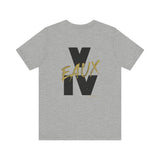 V EAUX IV - BLACK W/ GOLD EAUX UNISEX SHORT SLEEVE T-SHIRT