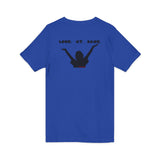 LOOK AT GAWD WHITE UNISEX V-NECK T-SHIRTS