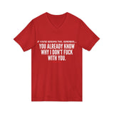 YOU ALREADY KNOW UNISEX V-NECK T-SHIRT