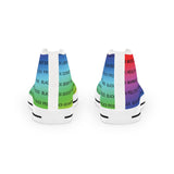 BLACK MAGIC RAINBOW BLACK  HI TOP SNEAKER WHITE SOLE