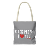 BLACKITY BLACK - WHITE TOTE BAG
