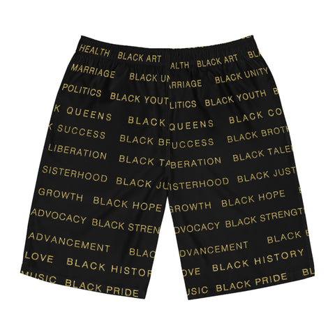 BLACK MAGIC - BLACK GOLD BOARD SHORTS