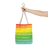 BLACK MAGIC RAINBOW WHITE  TOTE BAG