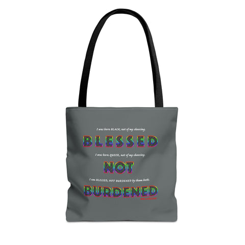 BLACK QUEER RAINBOW TOTE BAG
