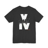 V EAUX IV - WHITE W/ BLACK EAUX UNISEX SHORT SLEEVE T-SHIRT