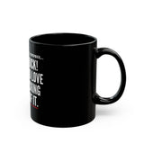 LIFE IS QUICK CERAMIC MUG - BLACK 110Z, 150Z