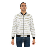 BLACK MAGIC - GOLD LETTERS AOP MEN'S BOMBER JACKET