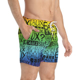 EAUX BLACK ON RAINBOW  SWIM TRUNKS