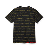 BLACK MAGIC - BLACK GOLD AOP UNISEX T-SHIRT