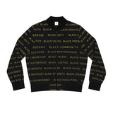 BLACK MAGIC - BLACK GOLD AOP WOMEN'S BOMBER JACKET
