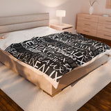 EAUX WHITE PLUSH BLANKET