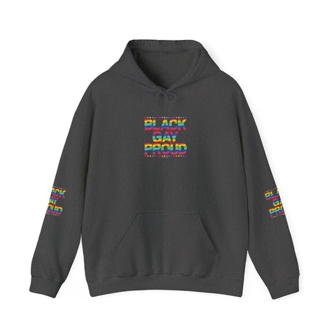 BLACK GAY PROUD UNISEX HOODIE