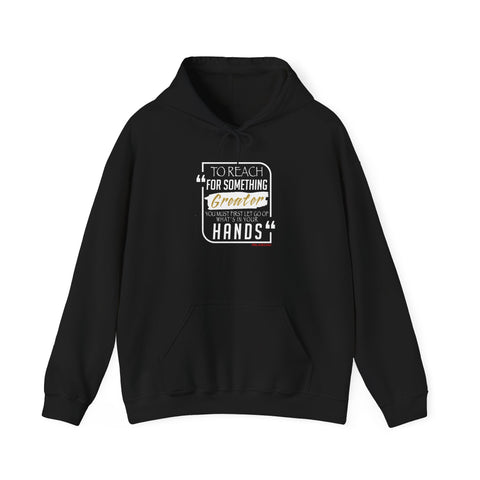 REACH FOR SOMETHING WHITE GOLD UNISEX HOODIE