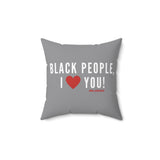 BLACKITY BLACK - WHITE THROW PILLOW