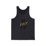 V EAUX IV- BLACK W/ GOLD EAUX UNISEK TANK TOP