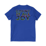 COUNT IT ALL JOY UNISEX V-NECK  T-SHIRTS