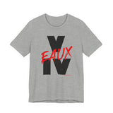 V EAUX IV - BLACK W/ RED EAUX UNISEX SHORT SLEEVE T-SHIRT