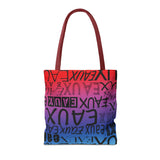 EAUX - BLACK ON RAINBOW TOTE BAG