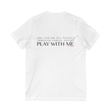 YOU CAN DO ALL THINGS - BLACK UNISEX V-NECK T-SHIRT