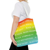 BLACK MAGIC RAINBOW WHITE  TOTE BAG