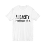 Audacity_Black UNISEX V-NECK T-SHIRT