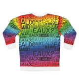 EAUX BLACK ON RAINBOW UNISEX SWEATSHIRT