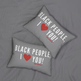 BLACKITY BLACK - WHITE LUMBAR PILLOW