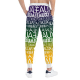 EAUX- WHITE ON MARDI GRAS  ATHLETIC JOGGERS