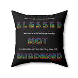 BLACK MAN RAINBOW THROW PILLOW