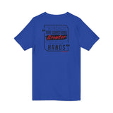REACH FOR SOMETHING - BLACK RED UNISEX V-NECK T-SHIRT