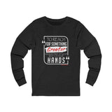 REACH FOR SOMETHING - WHITE RED UNISEX LONG SLEEVE T-SHIRT