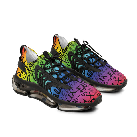 EAUX BLACK ON RAINBOW MESH SNEAKERS