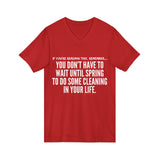 SPRING CLEANING UNISEX V-NECK T-SHIRT