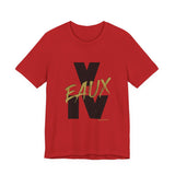 V EAUX IV - BLACK W/ GOLD EAUX UNISEX SHORT SLEEVE T-SHIRT