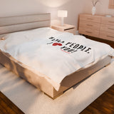 BLACK PEOPLE I LOVE YOU - BLACK PLUSH BLANKET