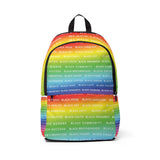 BLACK MAGIC RAINBOW WHITE BOOKBAG