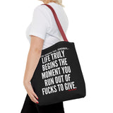 LIFE TRULY BEGINS TOTE BAG