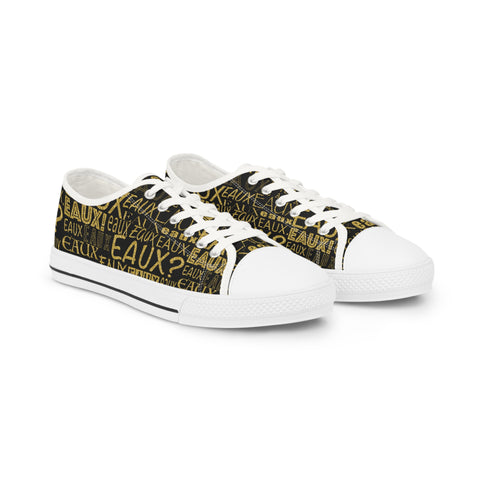 EAUX - GOLD LOW-TOP SNEAKERS WHITE-SOLE