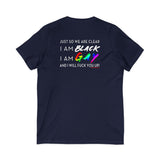 BLACK GAY FUP WHITE UNISEX V-NECK T-SHIRTS