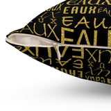 EAUX - GOLD THROW PILLOW