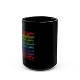 BIIIIIITCH RAINBOW CERAMIC BLACK MUG 11OZ,15OZ