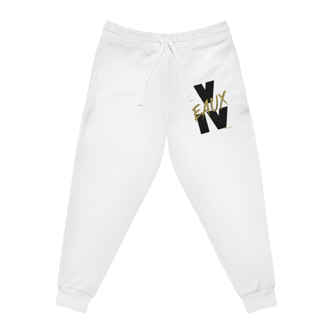 V EAUX IV - BLACK W/ GOLD EAUX  ATHLETIC JOGGERS