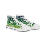 EAUX- WHITE ON MARDI GRAS HI-TOP SNEAKERS WHITE-SOLE