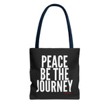 PEACE BE THE JOURNEY WHITE TOTE BAG