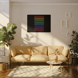BIIIIIITCH RAINBOW CANVAS ART