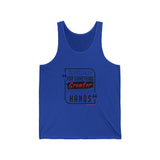 REACH FOR SOMETHING - BLACK RED UNISEX TANK TOP