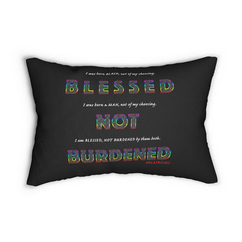 BLACK MAN RAINBOW LUMBAR PILLOW
