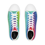 BLACK MAGIC RAINBOW BLACK  HI TOP SNEAKER WHITE SOLE