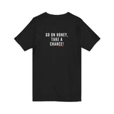 GO ON HONEY UNISEX V-NECK T-SHIRTS